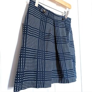 Urban Outfitters Cooperative Navy, White Cotton Skirt. Pockets, Side Zip. 2.